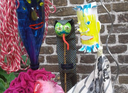 workshop poppenmaken gemaakte poppen van afvalmateriaal